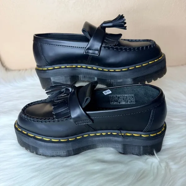 Dr. Martens Adrian Quad Leather Platform Loafers Size 7 - Image 13