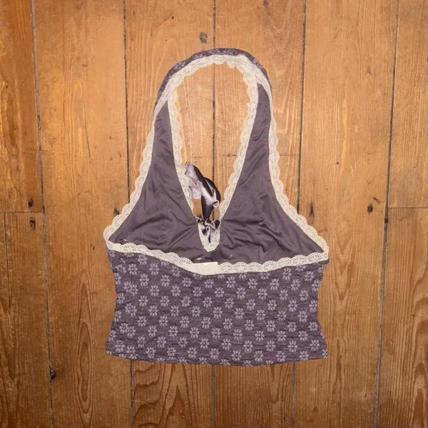 Ecote Purple Cropped Halter Top - Image 2