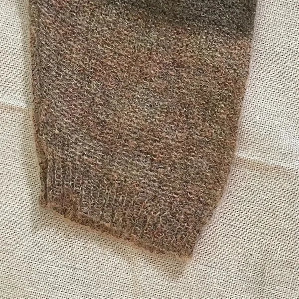 Free People | Brown Striped Lightweight Oversized Mohair Blend Sweater | XS - Image 3