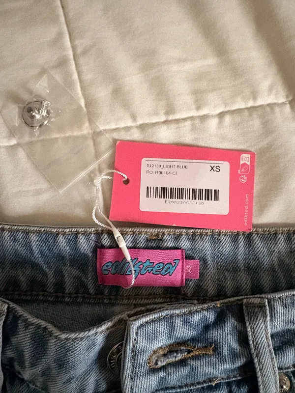 Edikted Jean Shorts Blue - Image 3