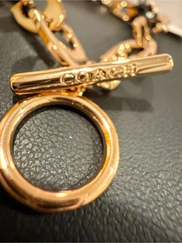 COACH | Rose Gold Plated “C” Link Toggle Bracelet - Image 3