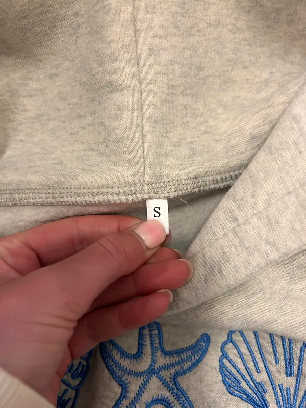 seashell hoodie light grey Gray - Image 3