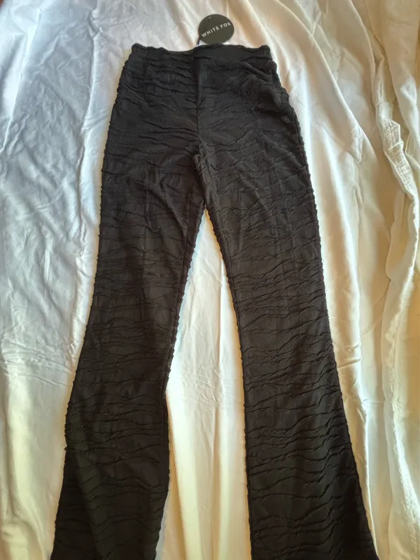 White Fox Black Flare Pants - Image 4