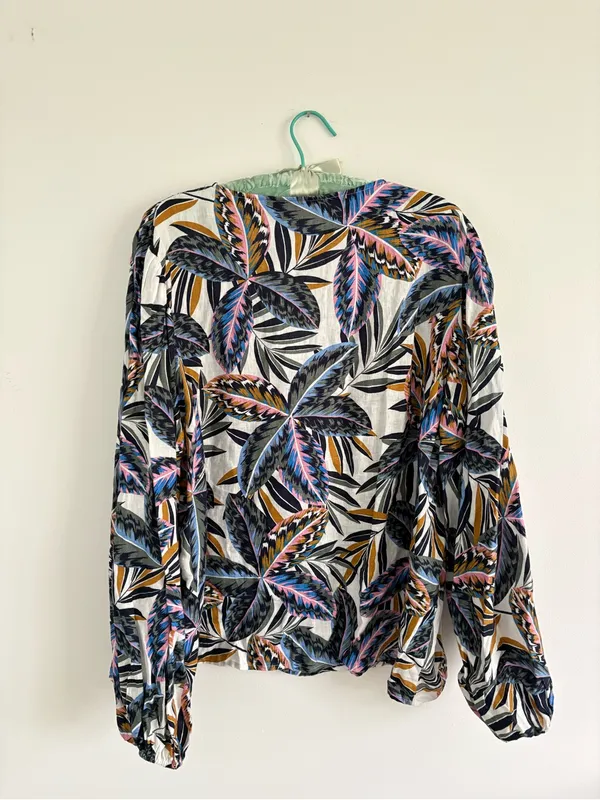 Boden Linen V-Neck Long Sleeve Blouse Top Size 20/22 - Image 6