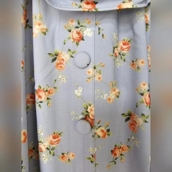 NWT WeWoreWhat Vintage Roses Ruffle Halter Sleeveless Maxi Dress XS Blu Lavender - Image 12