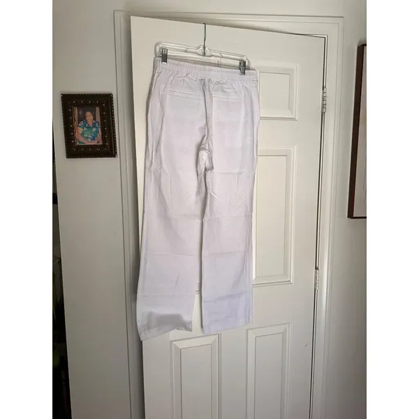 Chelsea & Theodore Womens Linen Pants Color Cloud White Size Small New Sku 1028 - Image 12