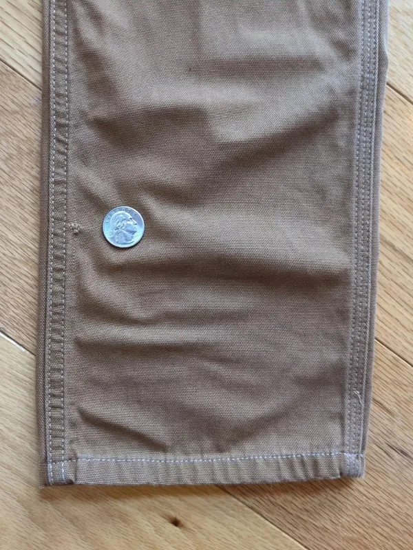 Carhartt SALES SAMPLE Womens Sz 4 Brown Canvas Carpenter Work Pants Pima Nylon - Image 11
