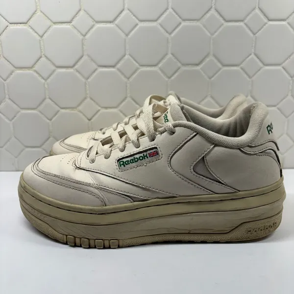 Reebok Club C Extra Sneakers Womens 9 Off White Leather Platform 3000036977 - Image 2