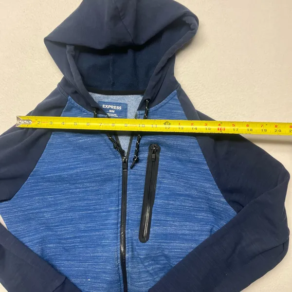 Express Brand Navy Jacket (Unisex Large) Long Sleeve Full Zip - Image 3