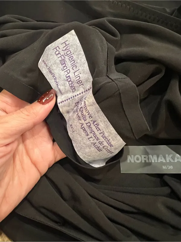 Norma Kamali Cross Halter Side Drape Black Gown Dress Size M NWT - Image 8