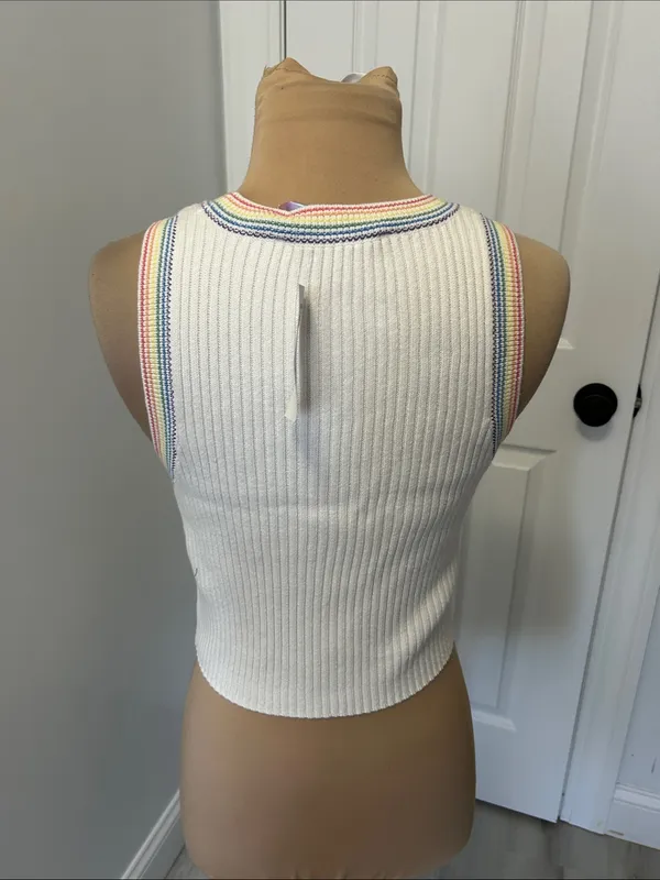 Abercrombie & Fitch for The Trevor Project High Neck Ribbed Pride Sweater Tank - Image 2