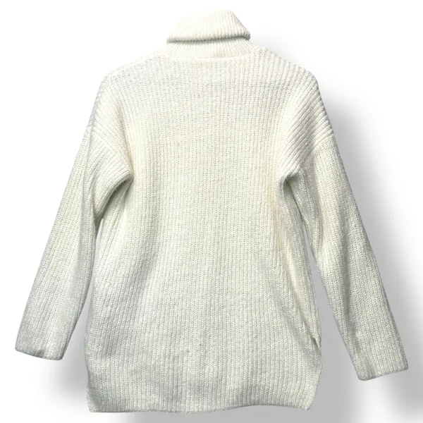 Abercrombie & Fitch Soft A&F Collection Cream Ribbed Knit Turtleneck Sweater XS‎ - Image 3