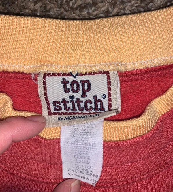 Top Stitch Embroidered Crewneck Multiple Size L - Image 3