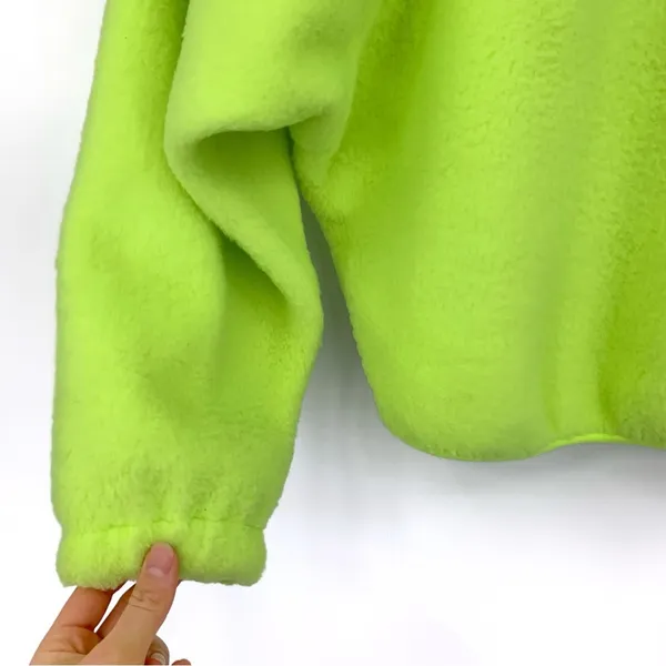 FP MOVEMENT Hit The Slopes Fleece Pullover Jacket Neon Yellow Highlighter XS - Image 10