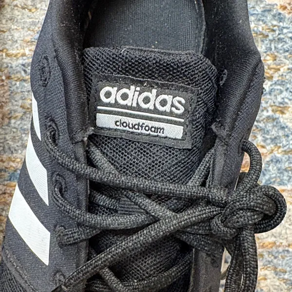 Adidas Cloudfoam Black and White Athletic Shoes - Image 6