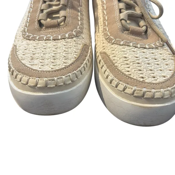Outwoods Shauna-2 Fashion Sneakers Shoes Women SZ 8 Beige Crochet Sides Artsy - Image 3