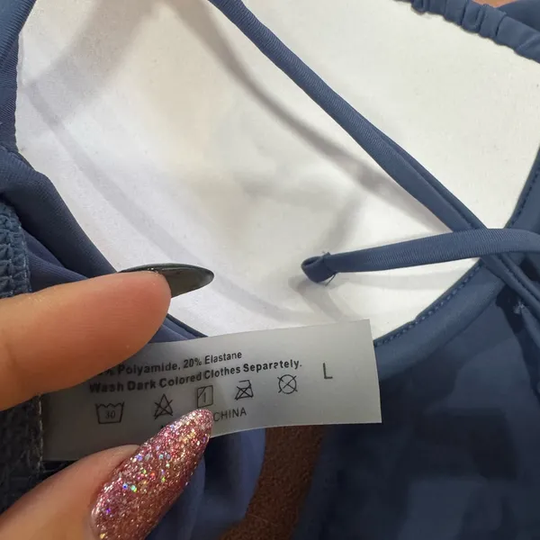 New Women's Blue Bikini Set Size L - Image 4