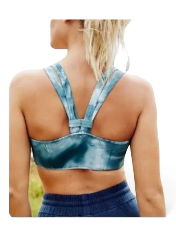 NWOT Free People Good Karma Tie-Dye Bra XS/S Ocean Blue - Image 3