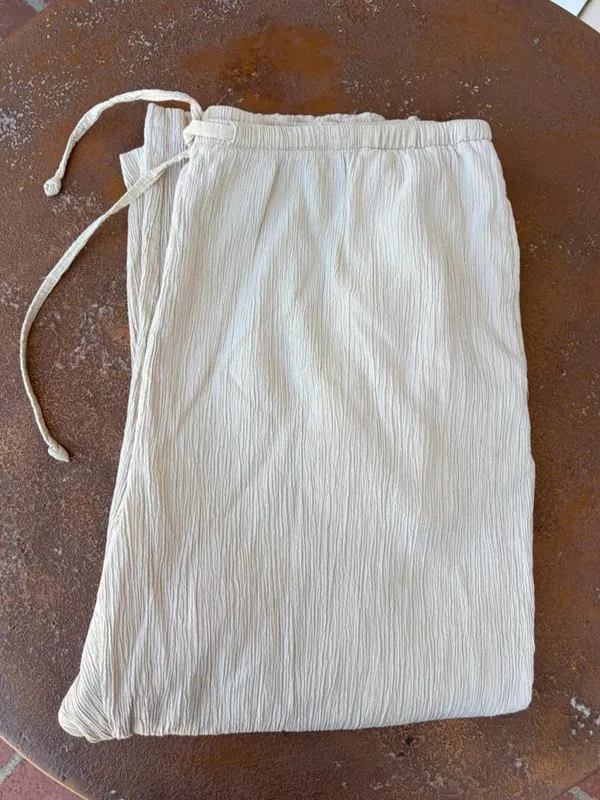 Vtg D&Co. cream textured capri pants sz 2X #basics #eurosummer #boho #vacation - Image 5