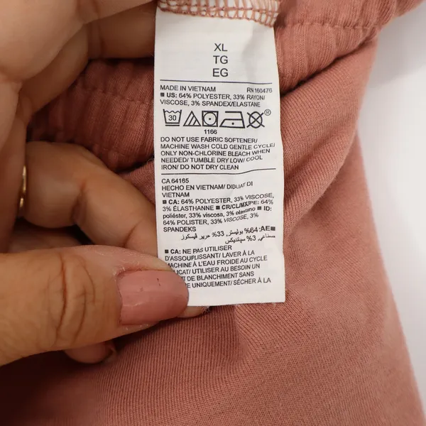 Old Navy Active Womens XL Mauve Pink Jersey Lounge Shorts High Rise Pockets - Image 3
