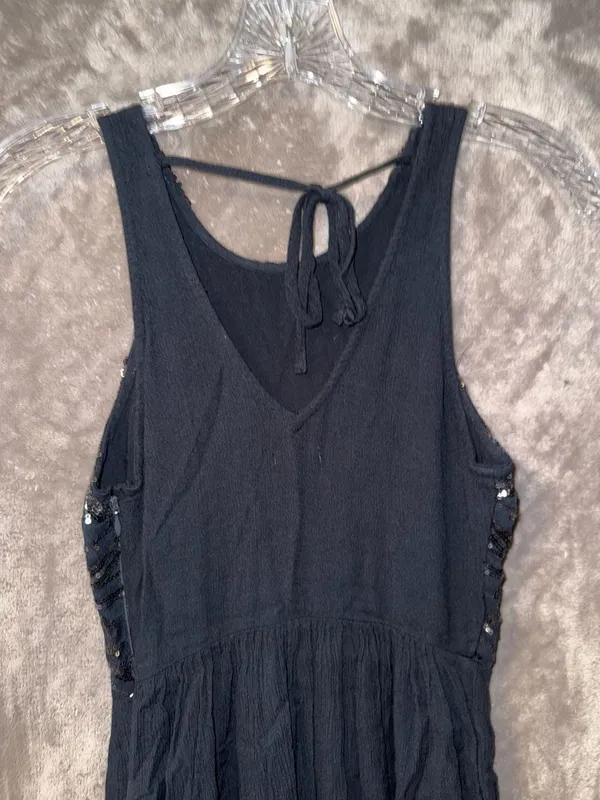 Hollister Black Sequin Embellished Halter Dress Size XS - Image 4
