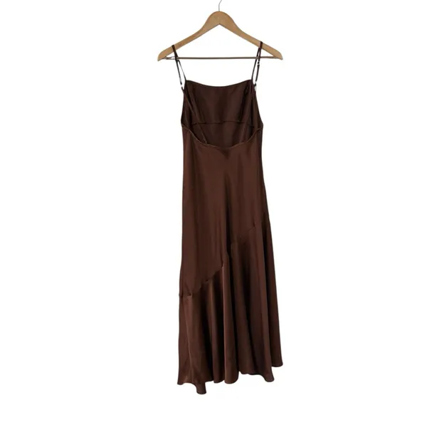 FREE PEOPLE Intimately As I Should Brown Slip Dress - Image 5