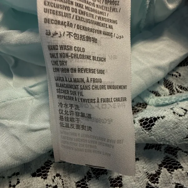 Abercrombie & Fitch Women's Sleeveless Lace‎ Mini Dress S Light Blue Corset Y2K - Image 10