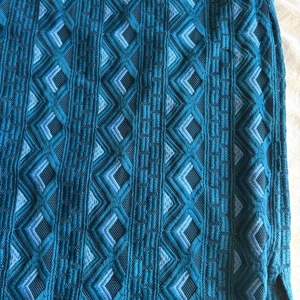 Anthropologie blue knit midi skirt - Image 3