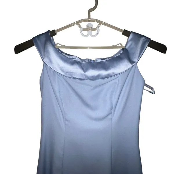 ALFRED ANGELO LIGHT BLUE‎ FORMAL MAXI DRESS STYLE 6301 SLEEVELESS SIZE 11/12 New - Image 2