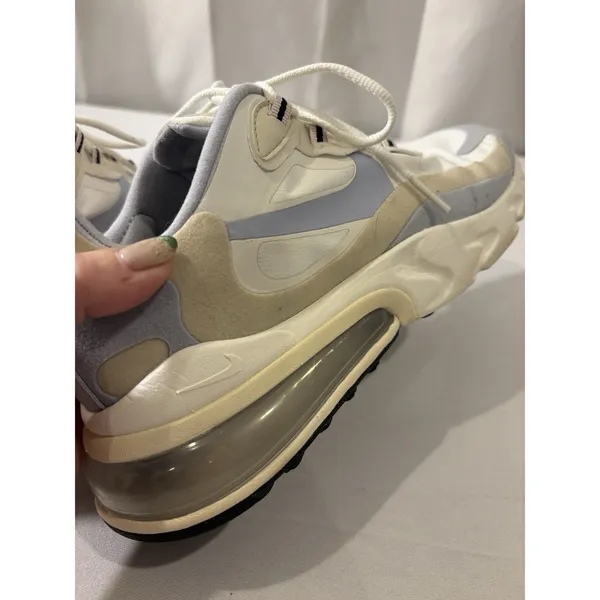 Nike Air‎ Max 270 React CT1287-100 White Fossil Running Shoes Sneakers Women 8.5 - Image 5