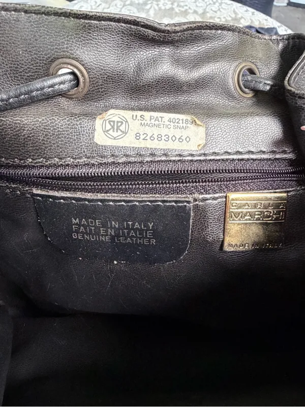 Classic Black Leather Backpack - Image 4