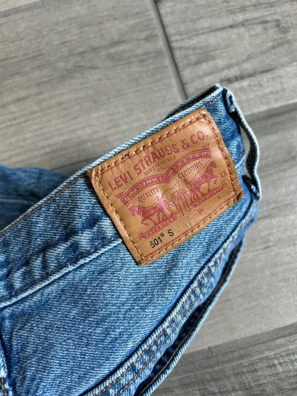 Levi's Blue Slim Straight Ripped Jeans - Image 2