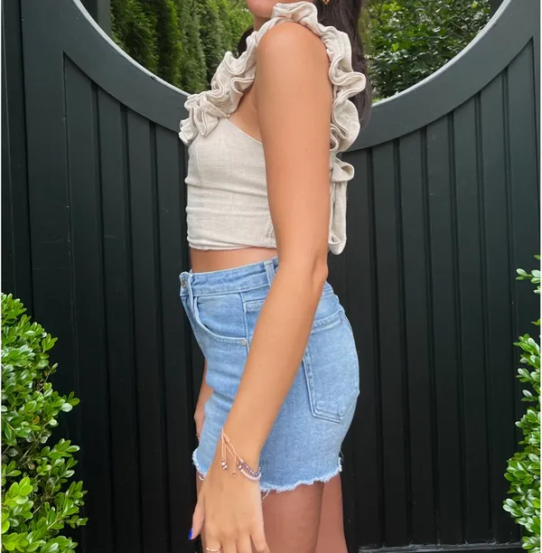 Linen tie back top  - Image 3