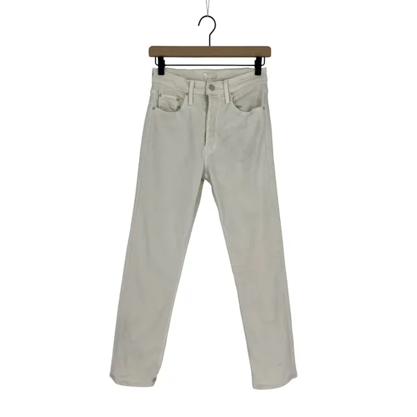 MOTHER The Tomcat Ankle Jeans Cream Puffs Ivory Straight Leg Size 26 - Image 3