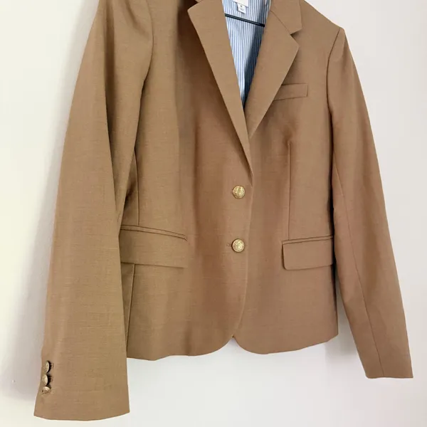 J. Crew Factory Wool Original Schoolboy Blazer Camel Brown Women’s Size 8 - Image 7