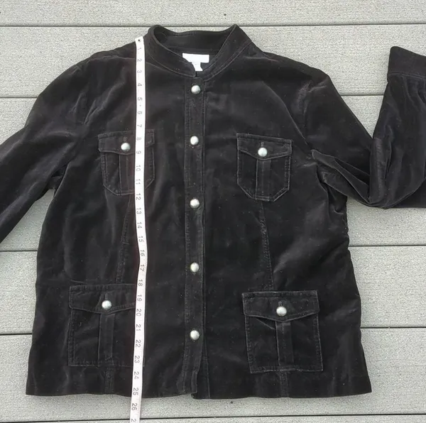 Charter Club Mock Neck Collar Velveteen Jacket - Image 9
