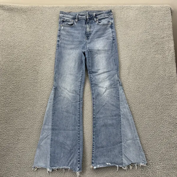 American Eagle Festival Flare Jeans High Rise Boho Retro Women's 10 x 29 - Image 2