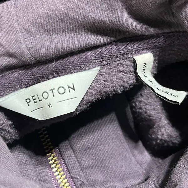 Peloton Half Zip Hoodie Athleisure Cozy Chic Sweatshirt Women Purple Medium‎ - Image 5