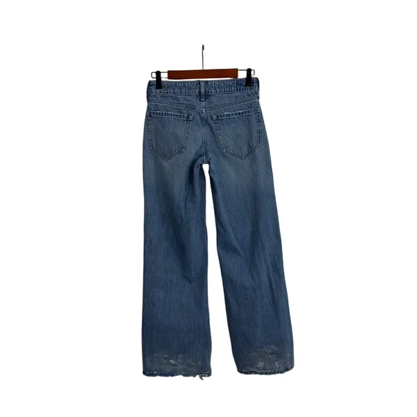 Hollister Jeans Low Rise Baggy Loose Fit Relaxed Distressed Denim Size 00 | 24 - Image 2