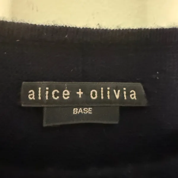 Alice + Olivia Base Black Ribbed‎ Knit Dolman Sleeve Sweater Women's - Image 2