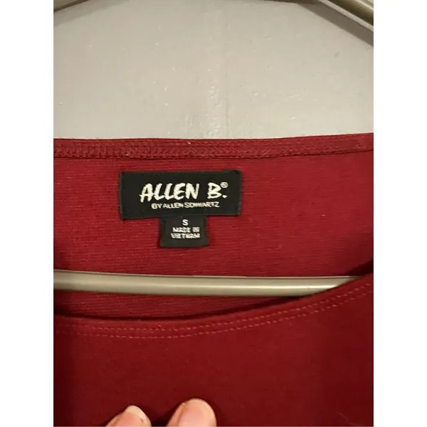 Allen B Schwartz Burgundy Red Gemstone Jewel Bedazzled Shoulder Party Dress Smal - Image 3