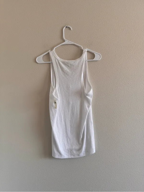 NWT aerie White Henley Tank Top - Image 3