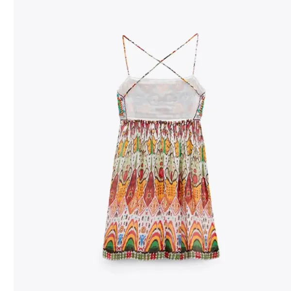 Nwot Zara Woman Strapy Embroidered Short Dress. 6895/240 - Image 10