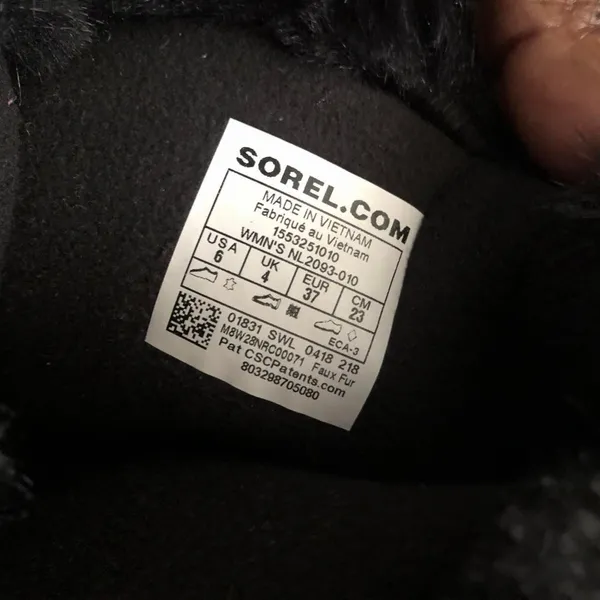 Womens Sorel Tivoli High II Waterproof Winter Rain Mid Calf Snow Boots black winter snow boots faux fur lining Size US 6 - Image 3