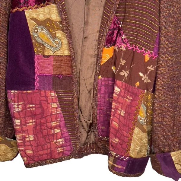 Vintage Patchwork‎ Jacket Size L - Image 2