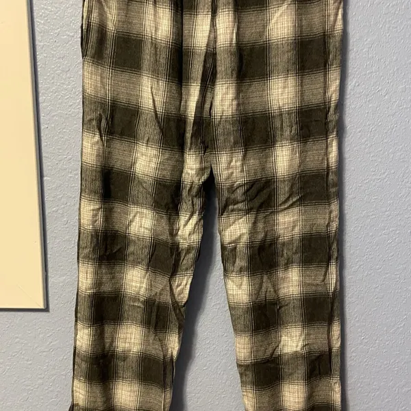 Aeropostale Plaid Flannel Lounge Sleep Pants Black Gray White XS - Image 8