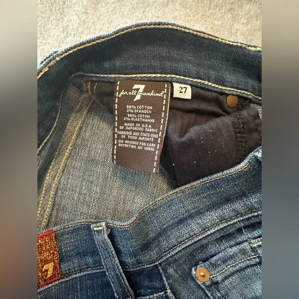 7 for all mankind the ankle skinny jeans size 27 - Image 5