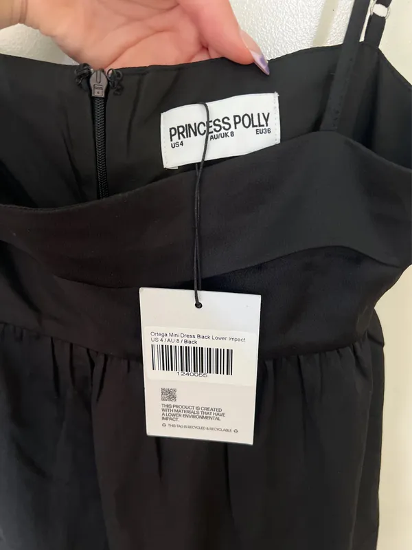 Princess Polly Mini Dress Black - Image 3