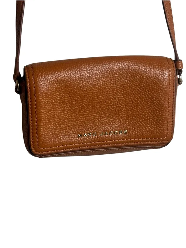 Marc Jacobs Leather Crossbody Bag Cognac - Image 9