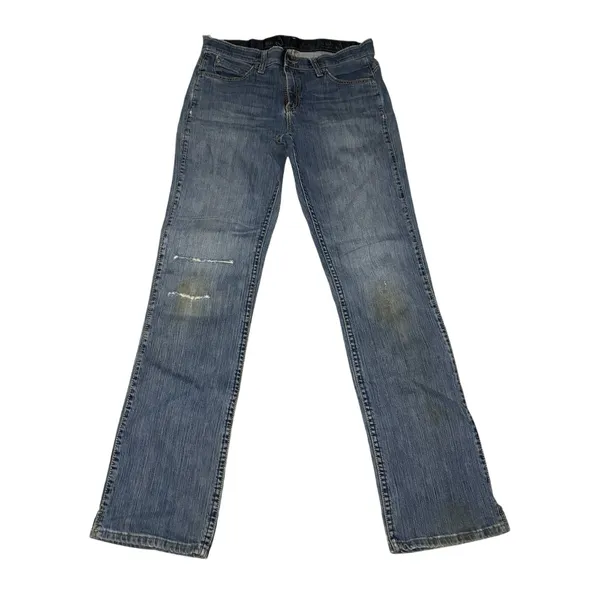 Wrangler Q-Baby Bootcut Jeans Women's 7/8 X34 Blue Denim Mid Rise Western - Image 9